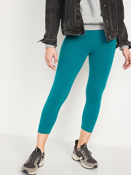 View large product image 1 of 1. High-Waisted Cropped Leggings For Women