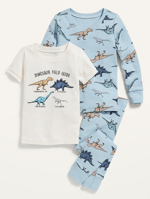 Unisex 3-Piece Graphic Pajama Set for Toddler