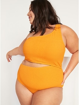 New Brand Layered One Shoulder Sexy One Piece Swimsuit Plus Size