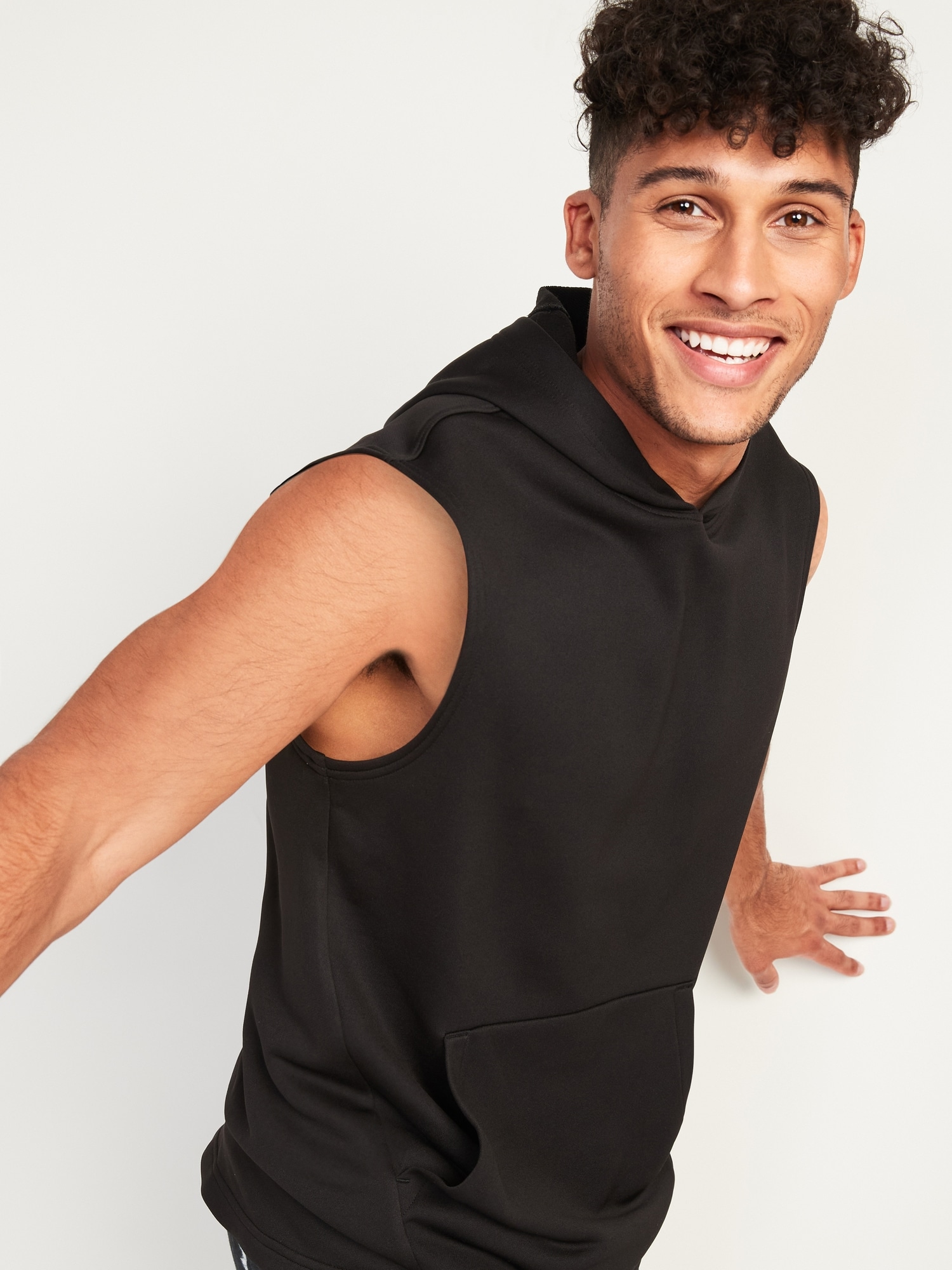 Go-Dry French Terry Sleeveless Pullover Hoodie for Men