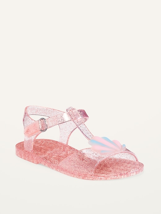 View large product image 1 of 4. T-Strap Jelly Sandals for Toddler Girls