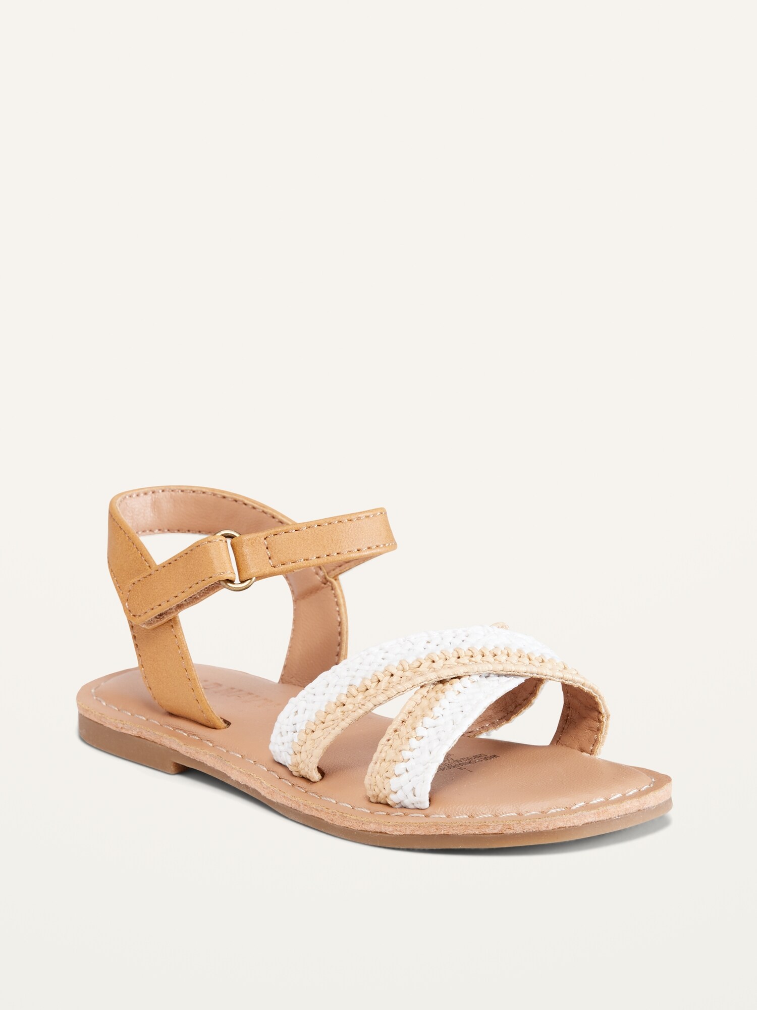 Faux Leather Cross Strap Sandals for Toddler Girls Old Navy