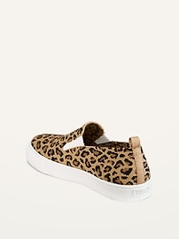 View large product image 3 of 3. Leopard Textured-Knit Slip-Ons for Girls