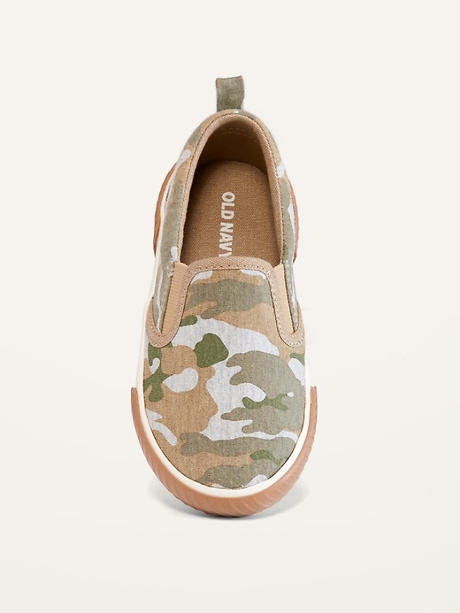 View large product image 2 of 4. Unisex Camo-Print Canvas Slip-Ons for Toddler