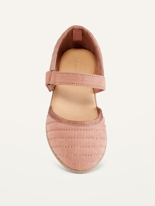 View large product image 2 of 4. Quilted Faux-Suede Ballet Flats for Toddler Girls