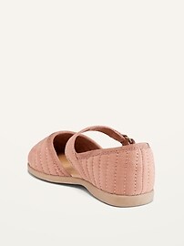 View large product image 3 of 4. Quilted Faux-Suede Ballet Flats for Toddler Girls