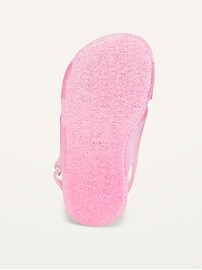 View large product image 4 of 4. Glitter Jelly Cross-Strap Sandals for Toddler Girls