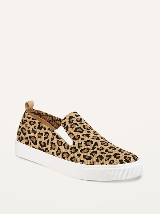 View large product image 1 of 3. Leopard Textured-Knit Slip-Ons for Girls