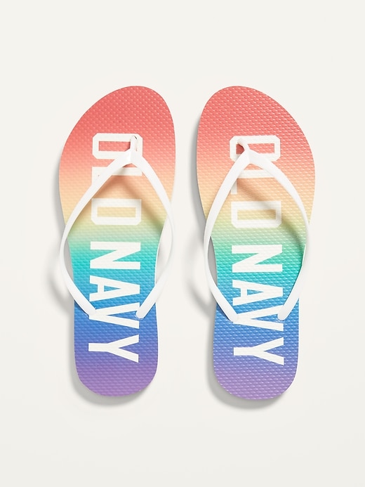 Old Navy Logo-Graphic Flip-Flops for Women. 1