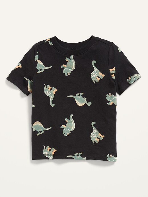 View large product image 1 of 2. Unisex Dinosaur-Print Crew-Neck T-Shirt for Toddler