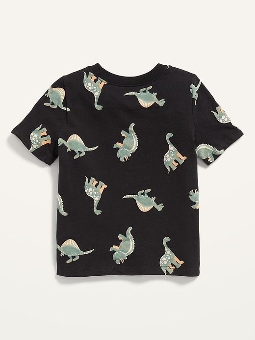 View large product image 2 of 2. Unisex Dinosaur-Print Crew-Neck T-Shirt for Toddler