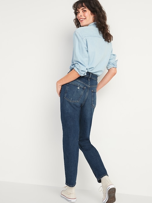 Image number 2 showing, High-Waisted O.G. Straight Ripped Ankle Jeans for Women