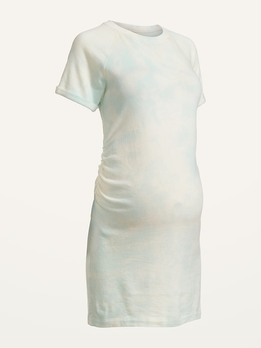 Image number 4 showing, Maternity Tie-Dye Short-Sleeve Sweatshirt Dress