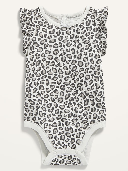 View large product image 1 of 3. Unisex Ruffle-Sleeve Bodysuit for Baby
