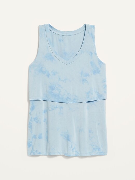 Image number 4 showing, Maternity Sleeveless Relaxed Tie-Dye Nursing Tank Top