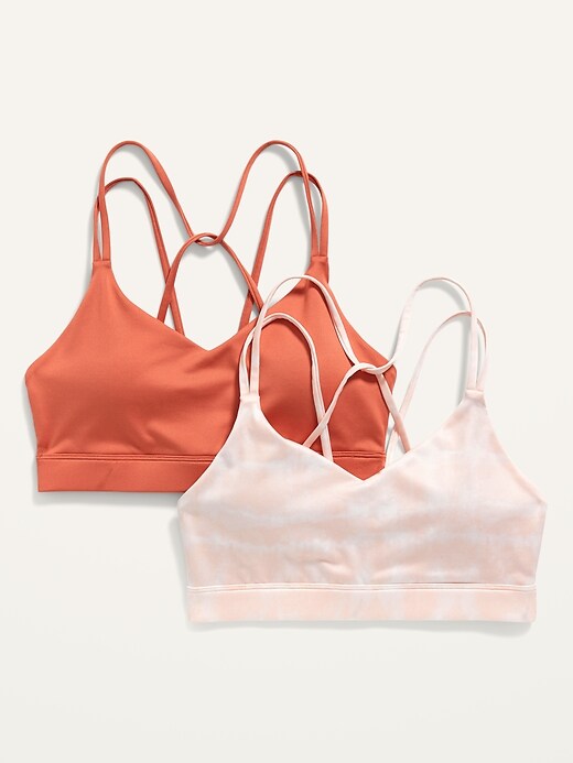 Old Navy Light Support Strappy V-Neck Sports Bra 2-Pack for Women. 1