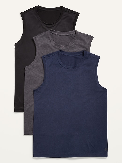 View large product image 1 of 3. 3-Pack Go-Dry Cool Odor-Control Core Tank Top