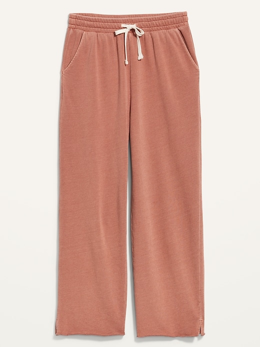 View large product image 2 of 2. Extra High-Waisted Garment-Dyed Cropped Sweatpants