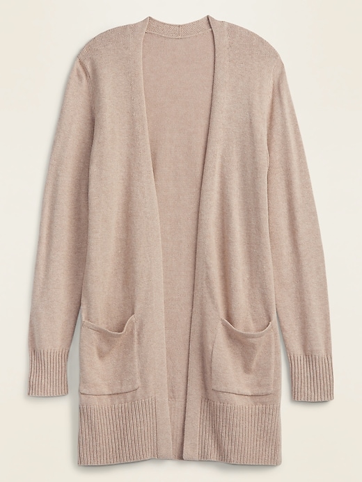 Image number 4 showing, Long-Line Open-Front Sweater for Women