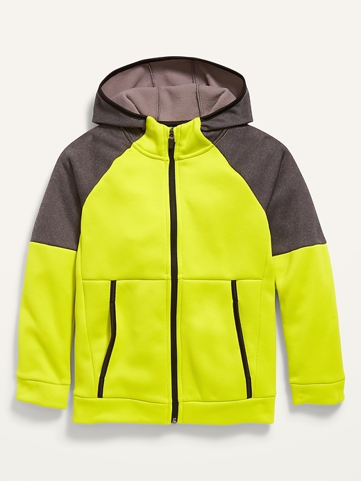 View large product image 2 of 3. Techie Fleece Color-Blocked Zip Hoodie For Boys