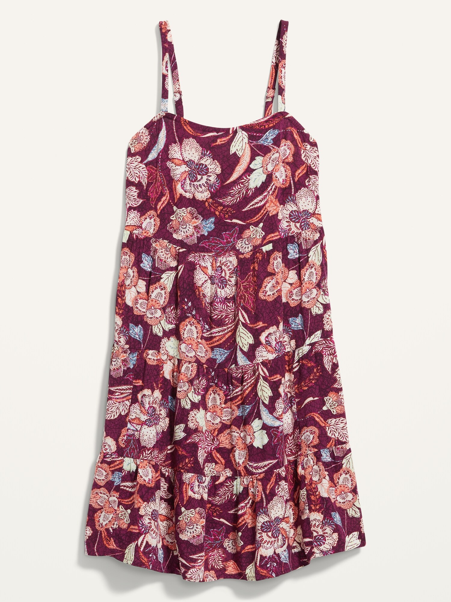 Sleeveless Tiered Floral-Print Swing Dress for Women | Old Navy