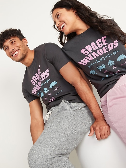 View large product image 1 of 1. Space Invaders&#153 Gender-Neutral Graphic Tee for Adults