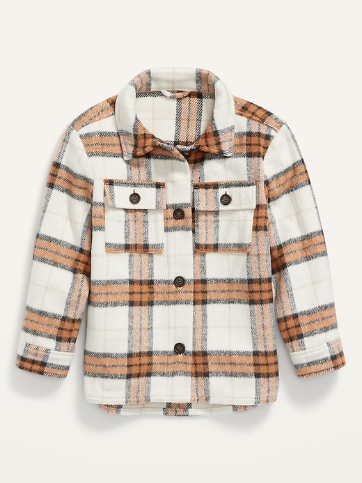 Old Navy Plaid Textured Shacket for Girls. 1
