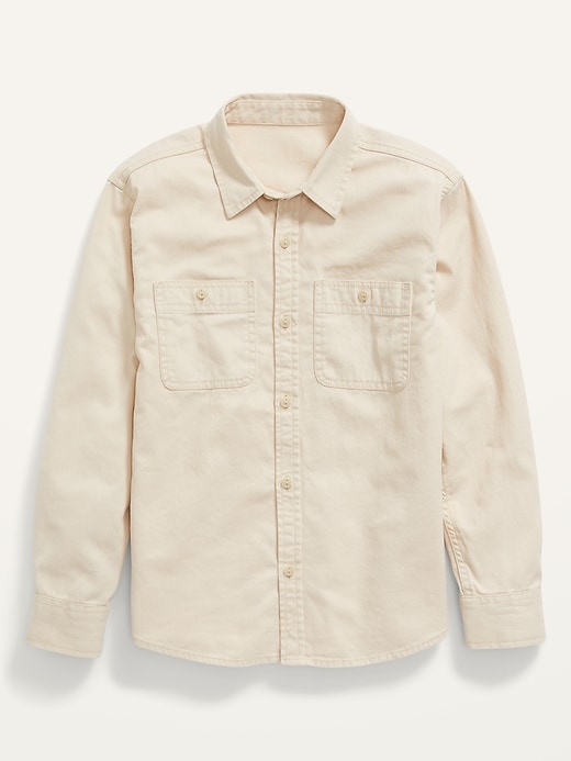 View large product image 1 of 2. Long-Sleeve Workwear Utility Shirt For Boys