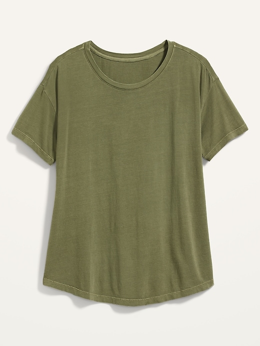 Image number 4 showing, Loose Garment-Dyed Plus-Size Easy Tee
