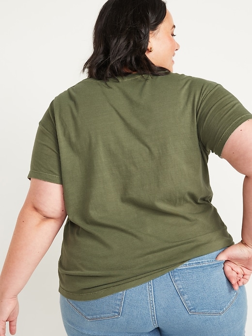 Image number 2 showing, Loose Garment-Dyed Plus-Size Easy Tee