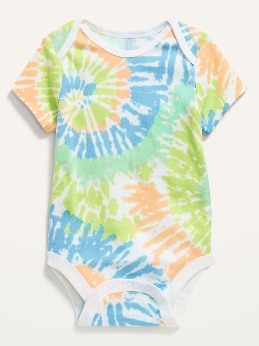 View large product image 1 of 2. Unisex Short-Sleeve Tie-Dye Bodysuit for Baby