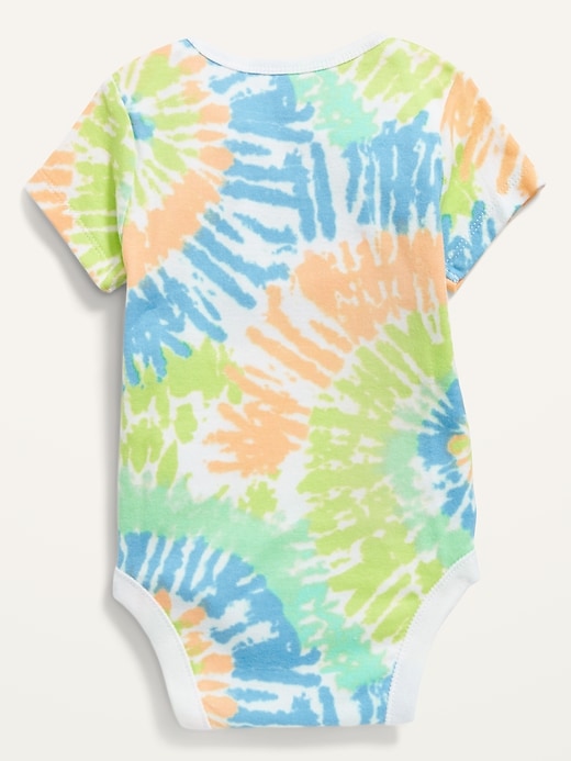 View large product image 2 of 2. Unisex Short-Sleeve Tie-Dye Bodysuit for Baby