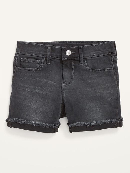 View large product image 1 of 2. Frayed-Hem Jean Midi Short for Girls