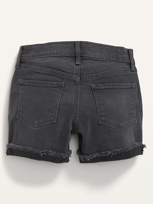 View large product image 2 of 2. Frayed-Hem Jean Midi Short for Girls