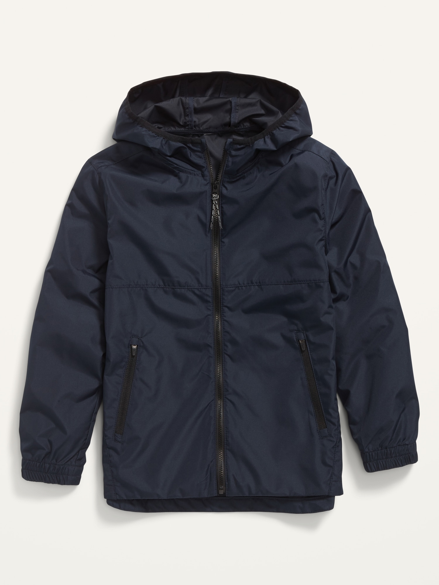 Hooded Zip-Front Windbreaker Jacket For Boys | Old Navy