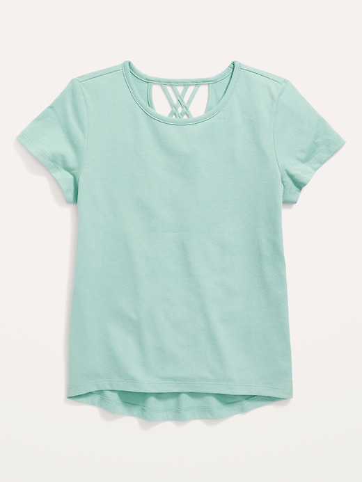 View large product image 1 of 2. Softest Lattice-Back T-Shirt for Girls