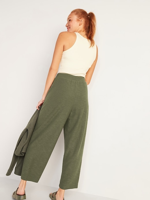 Extra HighWaisted Lightweight Textured BarrelLeg Sweatpants for Women