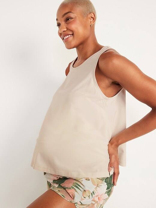 View large product image 1 of 1. Maternity Loose StretchTech Tank Top