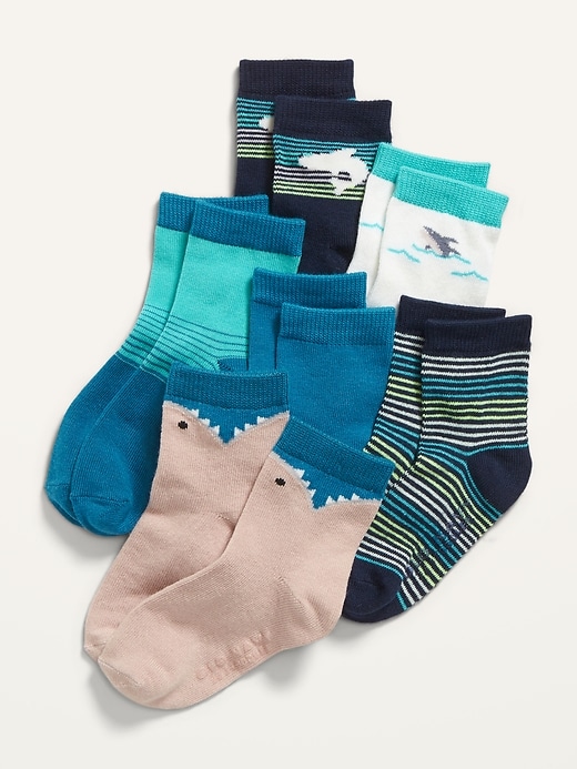 Unisex 6-Pack Printed Crew Socks for Toddler & Baby | Old Navy
