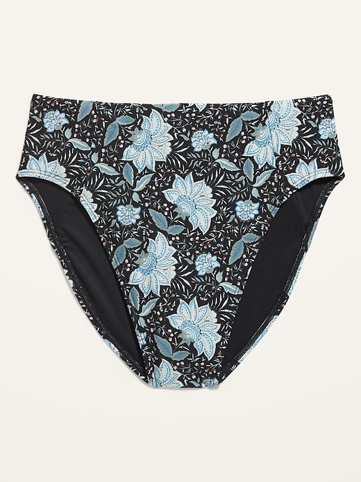Image number 1 showing, High-Waisted Printed French Cut Swim Bottoms for Women