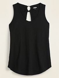 View large product image 3 of 3. Slub-Knit Tie-Back Tank Top