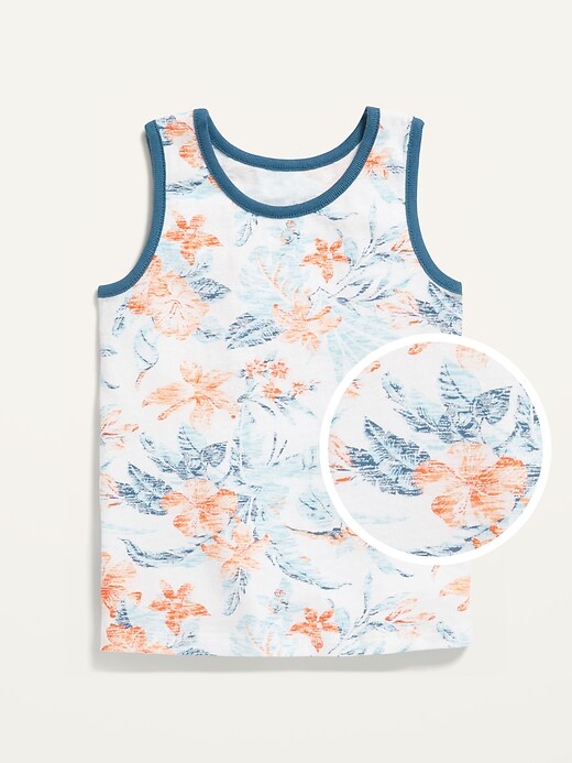 View large product image 1 of 2. Unisex Floral-Print Tank Top for Toddler