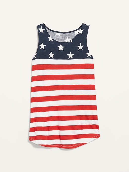 Image number 4 showing, Luxe Americana-Print Tank Top for Women