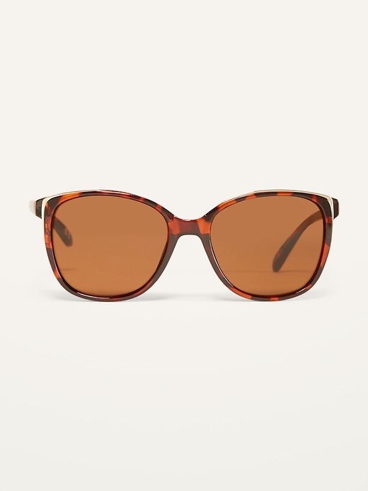 Tortoiseshell Square-Frame Sunglasses For Women