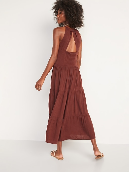 Image number 2 showing, Sleeveless Tiered Maxi Swing Dress