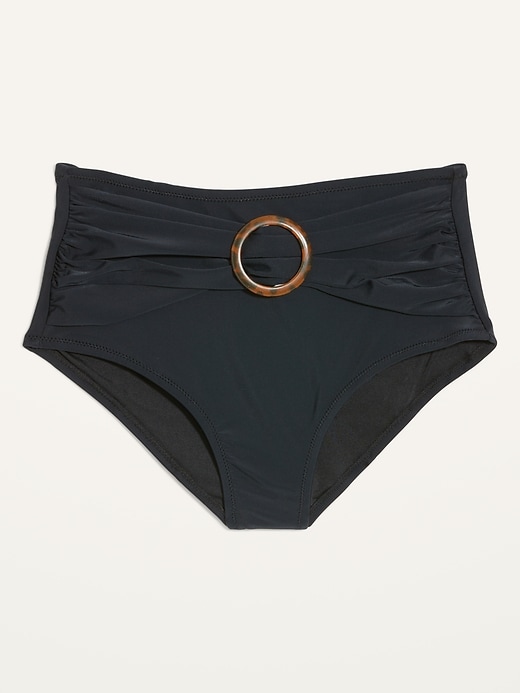 View large product image 2 of 2. High-Waisted Belted O-Ring Swim Bottoms