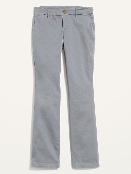 View large product image 2 of 2. Mid-Rise Boot-Cut Khakis for Women