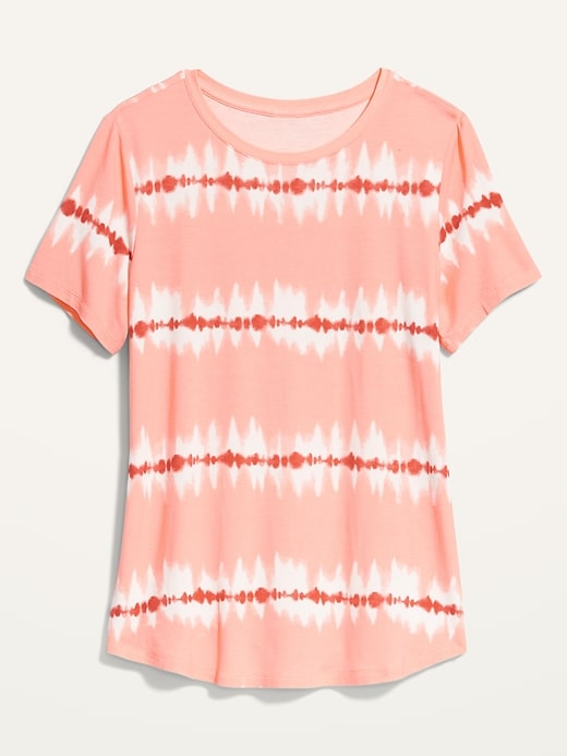 View large product image 1 of 2. Luxe Tie-Dye Crew-Neck Tee for Women