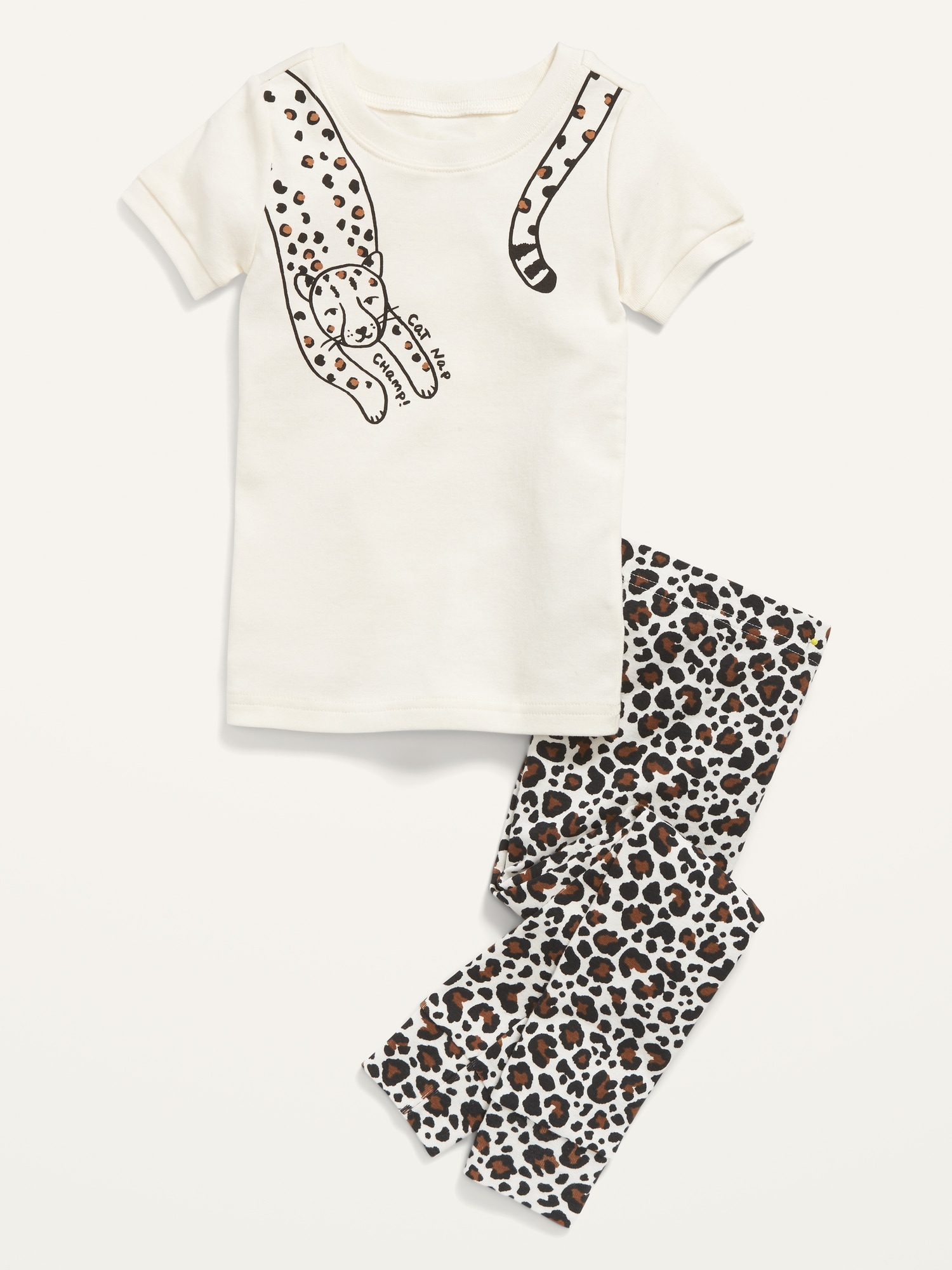 Unisex 4-Piece Printed Snug-Fit Pajama Set for Toddler & Baby