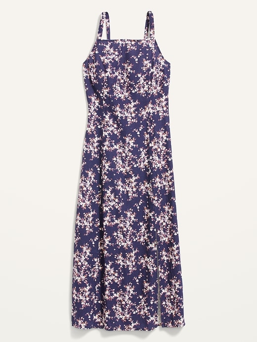 View large product image 2 of 2. Sleeveless Linen-Blend Maxi Dress